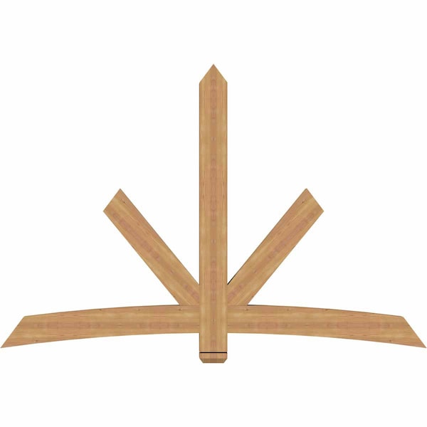 Ekena Millwork Alberta Smooth Timber Gable Bracket, Western Red Cedar, 84"W x 56"H x 3 1/2"D x 5 1/2"F, 16/12 Pitch GBW084X56X0406ALB00SWR - main